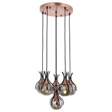 Avonni AV-60161-6T-BSY Siyah Boyalı Modern E27 Metal Cam 50cm Avize