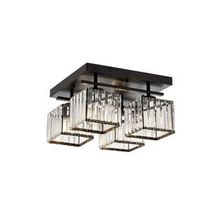 Avonni AV-60230-4BSY Eskitme-Siyah Boyalı 40x40 cm Modern Avize
