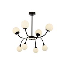 Avonni AV-60386-8BSY Siyah Boyalı G9 Metal Cam 80 cm Modern Avize