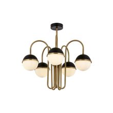 Avonni AV-60387-5EY Siyah Eskitme Boya-Kaplama E27 Metal Cam 100X15 cm Modern Avize