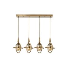 Avonni AV-60391-4EY Eskitme Kaplama E14 Metal Cam 80X25 cm Siyah Modern Avize