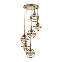 Avonni AV-60391-6ET Eskitme Kaplama E14 Metal Cam 40 cm Siyah Modern Avize