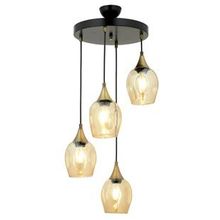 Avonni AV-65234-4T-BSY Siyah Boyalı 40 cm Modern Avize