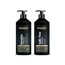 Avoxcin Saç Düzleştirici Kalıcı Keratin Bakımı Brezilya Fönü Arındırıcı 1000 ml Tuzsuz Şampuan