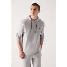 Avva B001101 Gri Kumaş Özellikli Erkek Sweatshirt