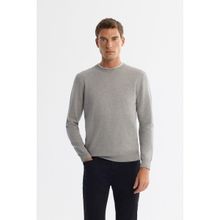 Avva B005132 Gri Regular Fit Viskon Bisiklet Yaka Erkek Triko Kazak