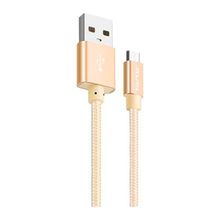 Awei CL-30 Gold 1 mt Metal Örgü USB Hızlı Şarj ve Kablo
