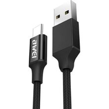 Awei CL-50 Siyah 1 mt Kırılmaz Micro USB Hızlı Şarj ve USB Kablo