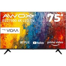 Awox B227500 75 inç 190 Ekran 4K Ultra HD Vidaa LED TV