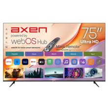 Axen AX75LEDM-W02M 75 inç 190 Ekran 4K Ultra HD WebOS LED TV