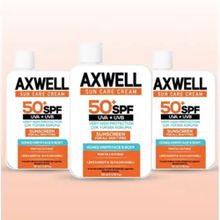 Axwell Sun Care Cream Leke Karşıtı Çok Yüksek Koruma SPF50+ 3x100 ml Güneş Kremi