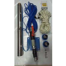 Aycı Mühendislik 4SDM12/8 2 Hp Alarko 30 mt Yassı Kablolu Panolu 60 mt Halatlı Çift Vanalı Akıtma Başlıklı Monofaze Takım Dalgıç Pompa