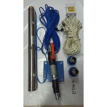 Aycı Mühendislik 4SDM12/8 2 Hp Alarko 35 mt Yassı Kablolu Panolu 70 mt Halatlı Çift Vanalı Akıtma Başlıklı Monofaze Takım Dalgıç Pompa
