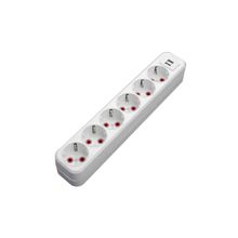 Ayka 77 602 01 1m 6lı Usb Çıkışlı Topraklı Grup Priz
