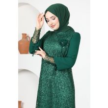Ayşe Melek 2517 Zümrüt Abiye Kadın Elbise