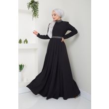 Ayşe Melek 2611 Siyah Abiye Kadın Elbise
