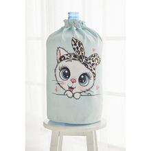 Ayshome Mint Kedi Büzgülü Damacana Kılıfı