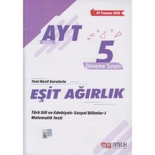 AYT Eşit Ağırlık 5 Deneme Sınavı Nitelik Yayınları