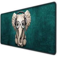 Azemax 70X30 cm Renkli Fil Desenli Kaydırmaz Taban Mouse Pad