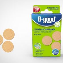 B-Good 25 mm 20 Adet Suya Dayanıklı Yuvarlak Yara Bandı
