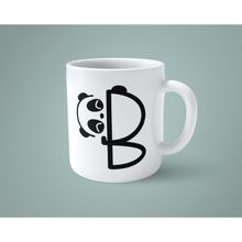 B Harfi Panda Alfabe Baskılı Kupa