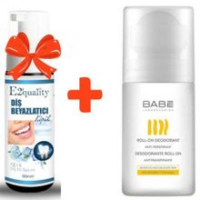 Babe Roll-On 50 ml Deodorant +E2'Quality E2'quality Diş Beyazlatıcı Köpük