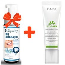 Babe Stop Akn Keratolytic Fluid 30 ml Yağlı Ciltler İçin Matlaştırıcı Krem+E2'quality Diş Beyazlatıcı Köpük