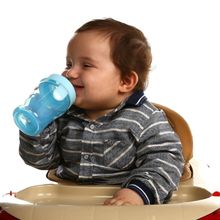 Baby Plus Mavi 240 ml Antikolik Akıtmaz Kulplu PP Bardak