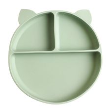 Baby Plus Vakumlu Silikon Yeşil Mama Tabağı
