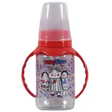 Baby Time Silikon Kiraz Uçlu Kulplu 125 ml Cam Biberon
