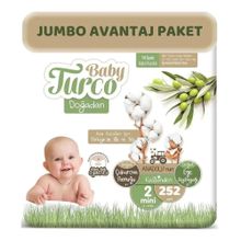 Baby Turco Doğadan No:2 Mini 252 Adet Bebek Bezi