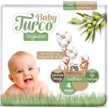 Baby Turco Doğadan No:4 Maxi Bebek Bezi