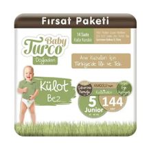 Baby Turco Doğadan No:5 Junior 144 Adet Külot Bebek Bezi
