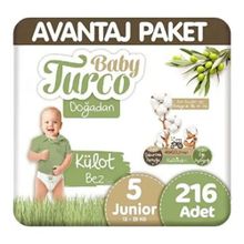 Baby Turco Doğadan No:5 Junior 216 Adet Külot Bebek Bezi