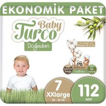 Baby Turco Doğadan No:7 XXLarge 112 Adet Bebek Bezi