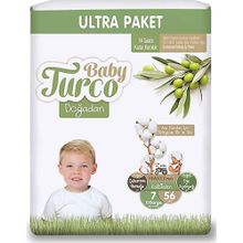 Baby Turco Doğadan No:7 XXLarge 56 Adet Bebek Bezi