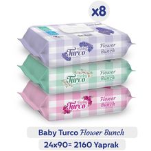 Baby Turco Flower Bunch 2160 Yaprak Islak Havlu
