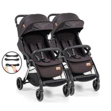 Baby2go Tulipa Cabin Otomatik Katlanan Siyah İkiz Bebek Arabası