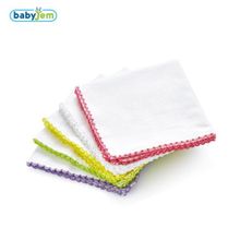 BabyJem Beyaz 20x20 cm 10’lu Penye Ağız Bezi