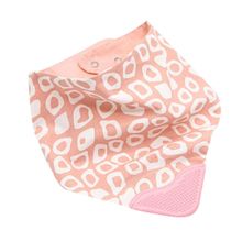 Babyjem Pembe Kareli Diş Kaşıyıcılı Poplin Fular Önlük