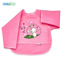Babyjem Poli Kollu Muşamba Pembe Mama Önlüğü