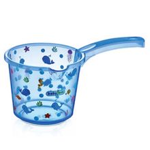 Babyjem Şeffaf Mavi Desenli Bebek Banyo Maşrapası