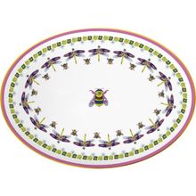 Baci Milano Amazzonia 36 cm Porselen Oval Servis Tabağı
