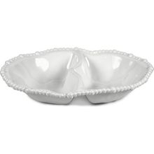 Baci Milano Joke Table Kitchen Melamin 2'li Bölmeli Beyaz Tabak