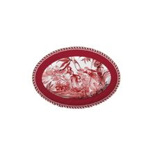 Baci Milano Le Rouge Oval 36x26 cm Porselen Tabak