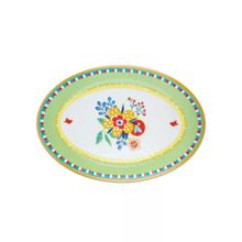 Baci Milano Mamma Mia 50x35 cm Çiçek Desenli Oval Servis Tabağı