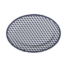 Baci Milano Versailles 26x36 cm Mavi Porselen Oval Servis Tabağı