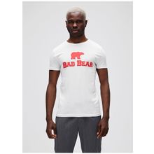 Bad Bear 19.01.07.002 Baskılı Beyaz - Kırmızı Erkek T-Shirt