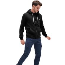 Bad Bear 210212028 Even Siyah Full-Zip Hoodie Erkek Kazak