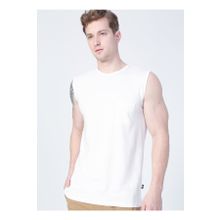 Bad Bear 22.01.23.002 Tribe Tank-Top Düz Yaka Normal Kalıp Düz Kırık Beyaz Erkek Atlet